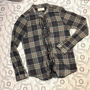 Last Chance! 
Abercrombie&Fitch fitted plaid blouse, Large